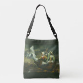 Tote Bag met drie heksen overal print (Achterkant)