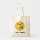 Tote Bag met Fluitend Gezicht met Lachende Ogen (Voorkant)