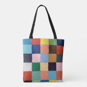 Tote Bag met funky vierkantjes design (Achterkant)