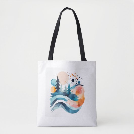 Tote Bag met Landschapsbeeld (Voorkant)