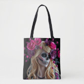Tote bag met suikerschedel (Voorkant)