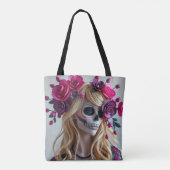 Tote bag met suikerschedel (Achterkant)