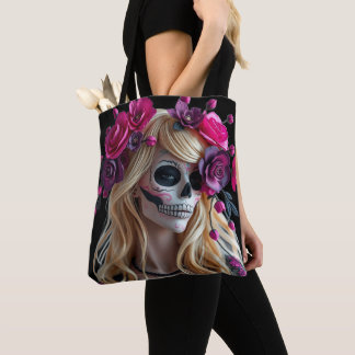 Tote bag met suikerschedel