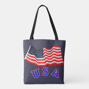 Tote Bag met USA All-Over-Print, Medium