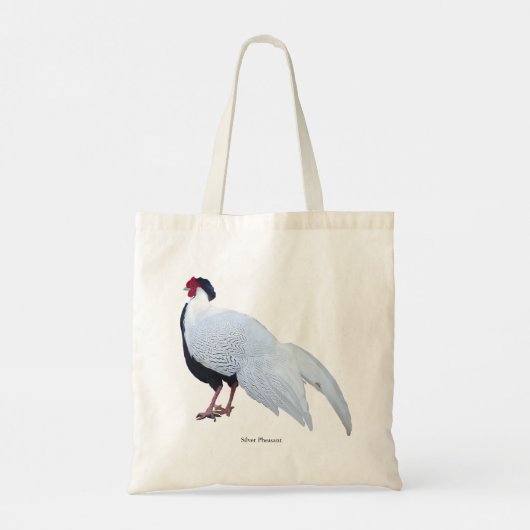 Tote bag met Zilverfazant (Achterkant)