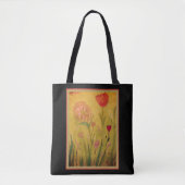 Tote Bag - Mixed Media Flowers (Voorkant)