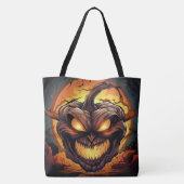 Tote Bag Psychotische Pompoen (Achterkant)