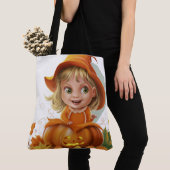 Tote Bag Pumpkin Halloween Séris 7 16 (Dichtbij)