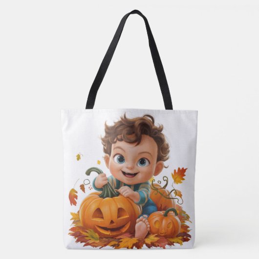 Tote Bag Pumpkin Halloween Séris 7 18 (Voorkant)