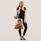 Tote Bag Pumpkin Halloween Séris 7 18 (Op model)