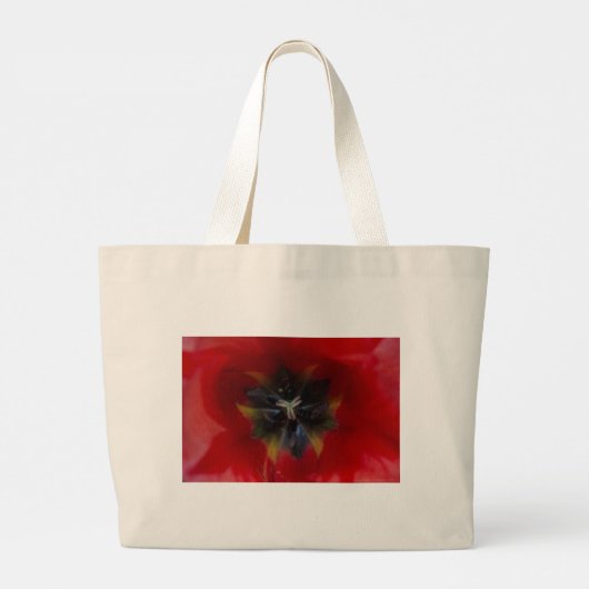 Tote Bag Rode bloem (Achterkant)
