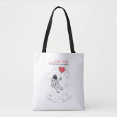 Tote-Bag Saint-Valentin - "Love You to the Moon" Tote Bag (Voorkant)