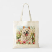 Tote Bag – Samojeed Canvas Hondenliefhebber Tas (Achterkant)
