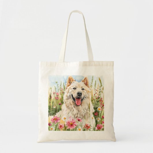Tote Bag – Samojeed Canvas Hondenliefhebber Tas (Voorkant)
