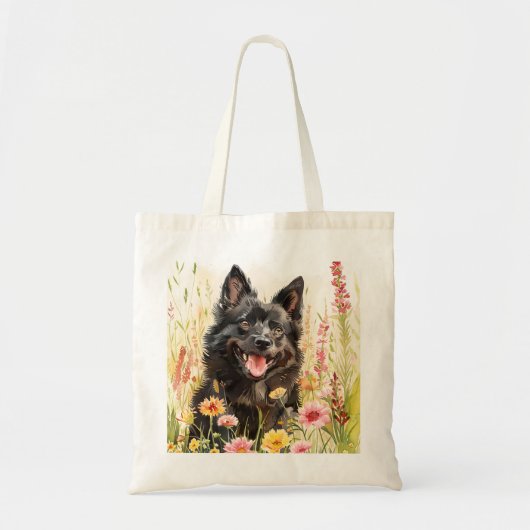 Tote Bag – Schipperke Canvas Hondenliefhebber Tas (Voorkant)