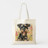 Tote Bag – Schnauzer Canvas Tote for Dog Lovers (Achterkant)