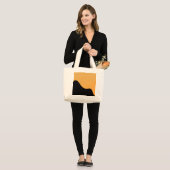 Tote Bag Silhouet van Sunset Mountain om mee te ne (Voorkant (model))