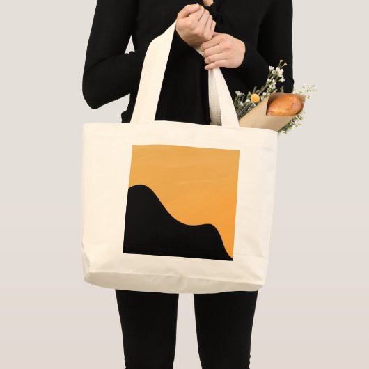 Tote Bag Silhouet van Sunset Mountain om mee te ne (Voorkant (product))