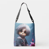 Tote Bag small with white hair (Achterkant)