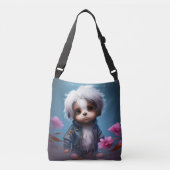 Tote Bag small with white hair (Voorkant)
