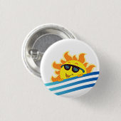 Tote Bag Smile Zon Ronde Button 3,2 Cm (Voorkant /achterkant)