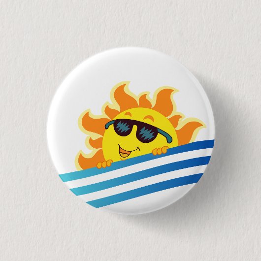 Tote Bag Smile Zon Ronde Button 3,2 Cm (Voorkant)