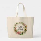 Tote Bag-Spring Floral Wreath Tote Bag (Achterkant)