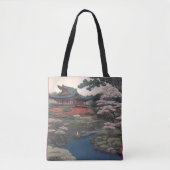 Tote bag - Tempel aan de rivier - Japan (Voorkant)