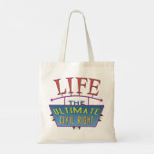 Tote bag to share your pro-life beliefs. (Achterkant)