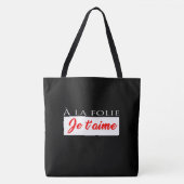 Tote Bag Tot verliefd Ik hou van jou (Voorkant)