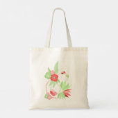 Tote Bag tropische roze bloemen (Achterkant)