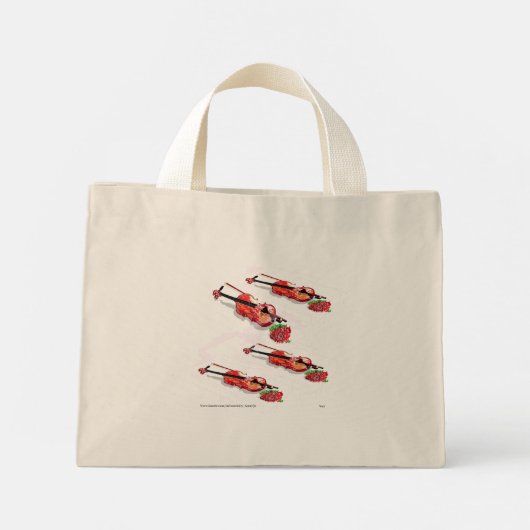 Tote Bag / Viool met Roos (Achterkant)