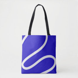 Tote Bag – White Lines on Blue