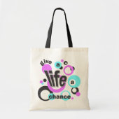 Tote bag with a bubbly design. (Voorkant)