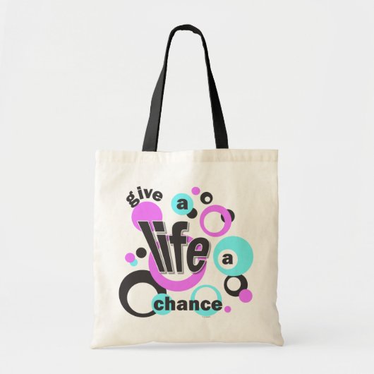 Tote bag with a bubbly design. (Voorkant)