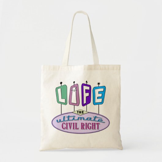 Tote bag with a retro design. (Voorkant)