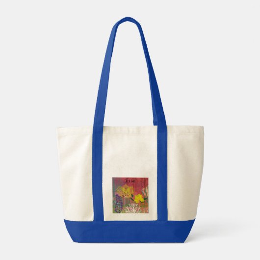 Tote bag with abstract flora (Achterkant)