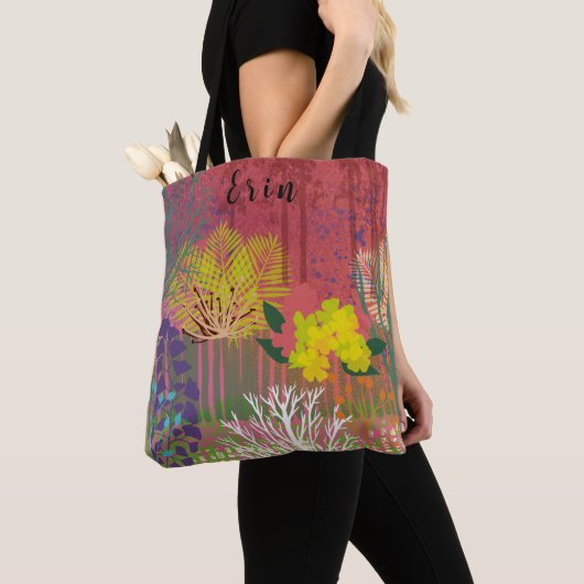 Tote bag with abstract flora tasche (Dichtbij)