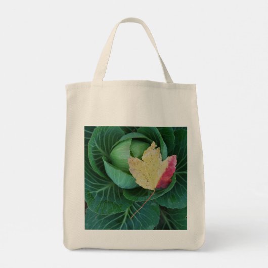 Tote Bag with Goldfinch /Cabbage with Fall Leaf  (Achterkant)