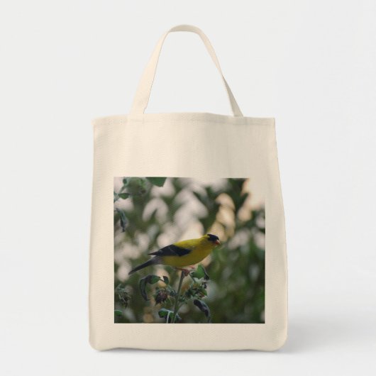 Tote Bag with Goldfinch /Cabbage with Fall Leaf  (Voorkant)