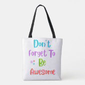 Tote Bag with motivational colorful quote (Achterkant)