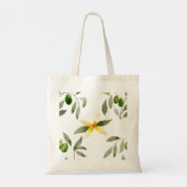Tote bag with olives, leaves and blossom design (Achterkant)