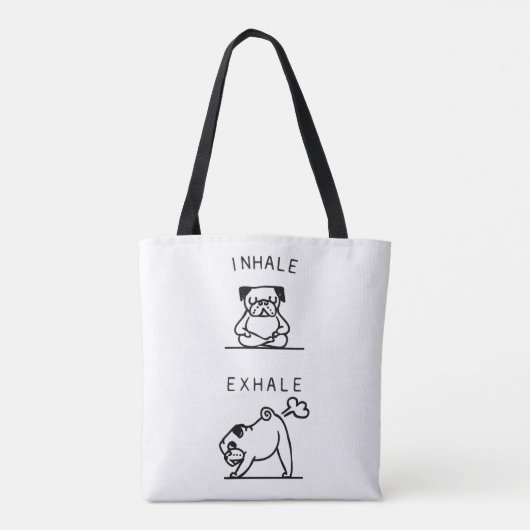 Tote BagPug Breathing Exercise Tote Bag (Achterkant)