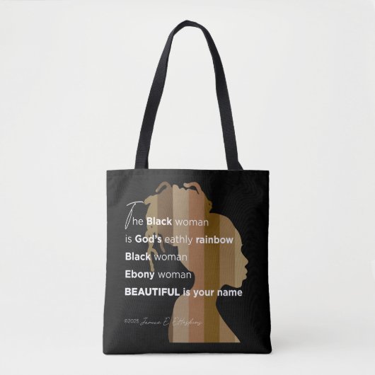Tote "Ebony Woman" Bag (Voorkant)