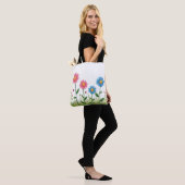 Tote -Flower Design with smiley face Bag (Op model)