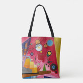 TOTE - "Heavy Red" - Abstract Kunst Beeld - Kandin Bag (Achterkant)