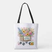 Tote Lentekrans Bloem Tote Tas (Achterkant)