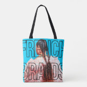 Tote met Franse vlechten. Bag (Achterkant)