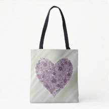 Tote met Hart van Bloemen