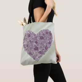 Tote met Hart van Bloemen Bag
